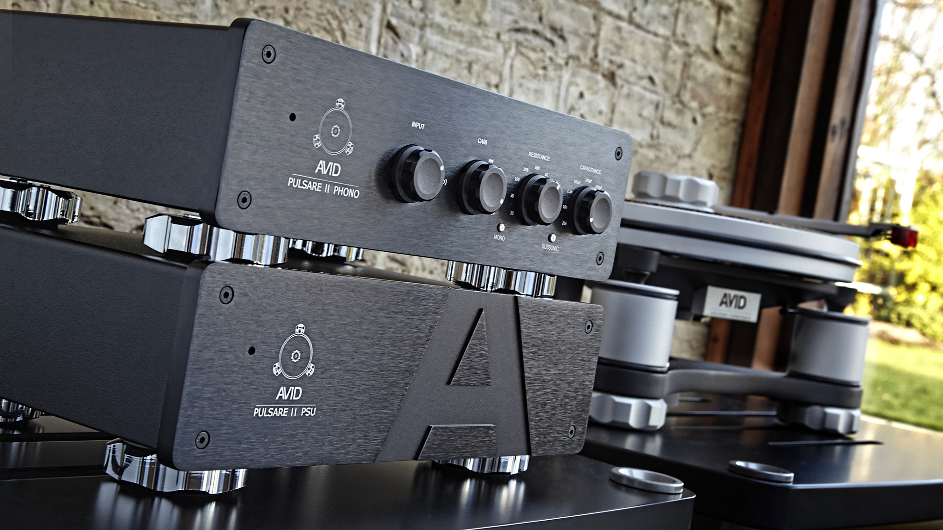 Avid phono stages and amps shot on location in house